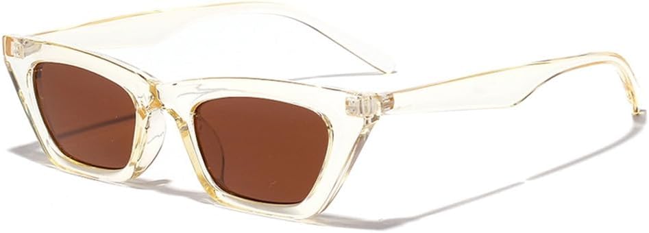 

Ретро солнцезащитные очки «кошачий глаз» для женщин, оранжевые, летний стиль, женские солнцезащитные очки для мужчин, квадратные, черные, с леопардовым принтом WNCKSQ, Brown