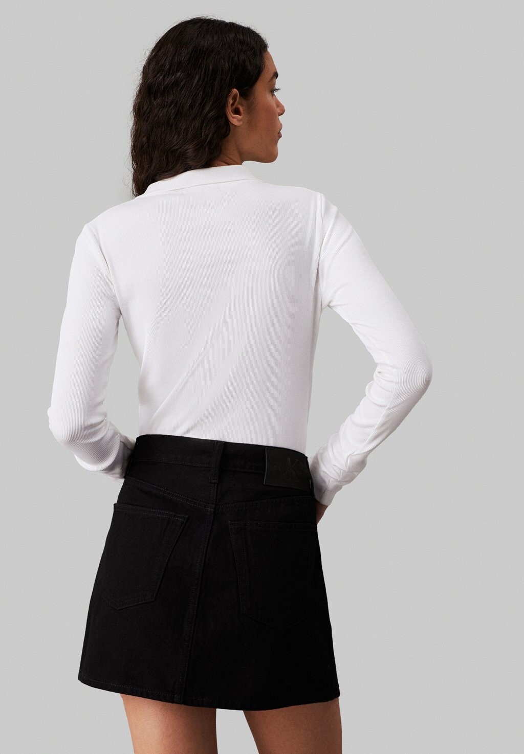 

Топ с длинными рукавами Calvin Klein Jeans, белый