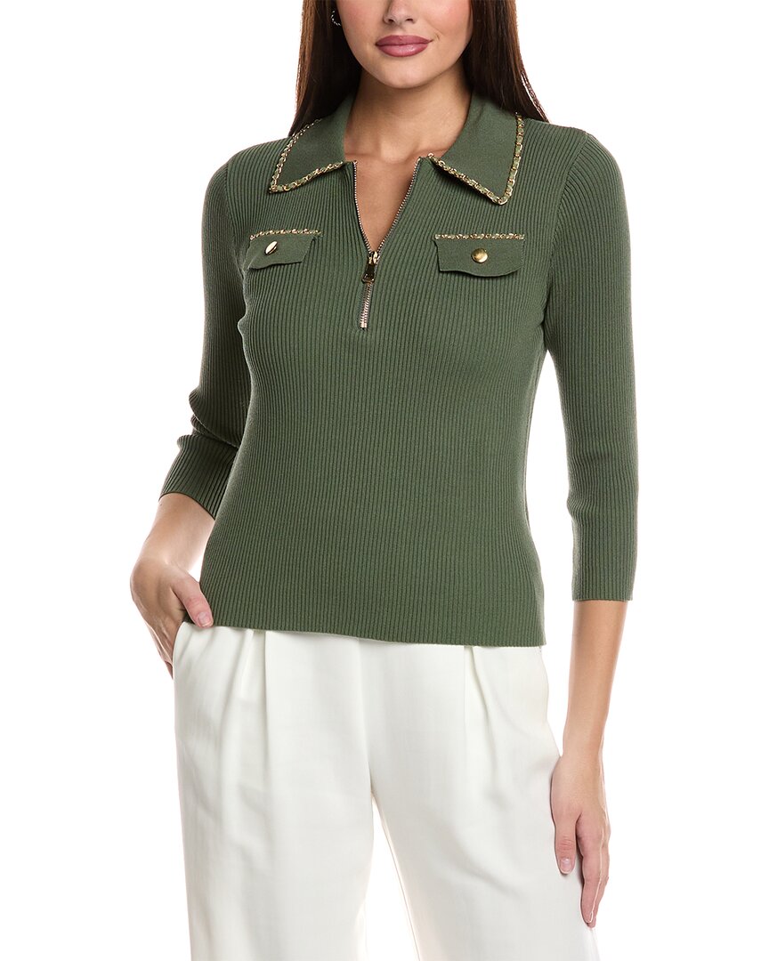 

Nanette Nanette Lepore Свитер с четверть-молнией, зеленый