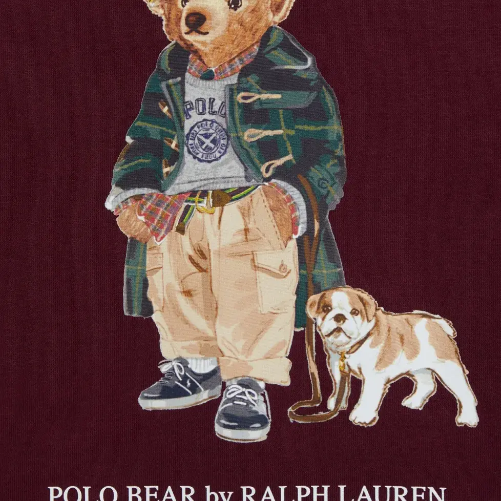 Толстовка fw25 детская Polo Ralph Lauren, бордовый — фото 3
