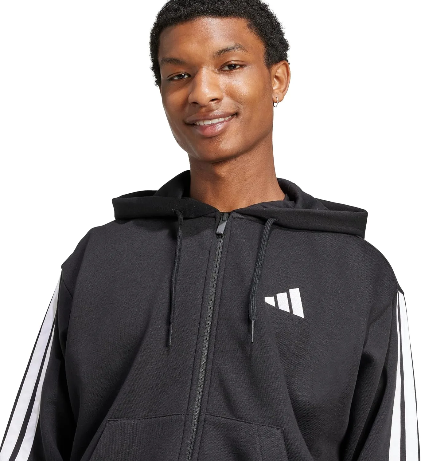 Толстовка adidas Essentials с капюшоном на молнии — фото 4
