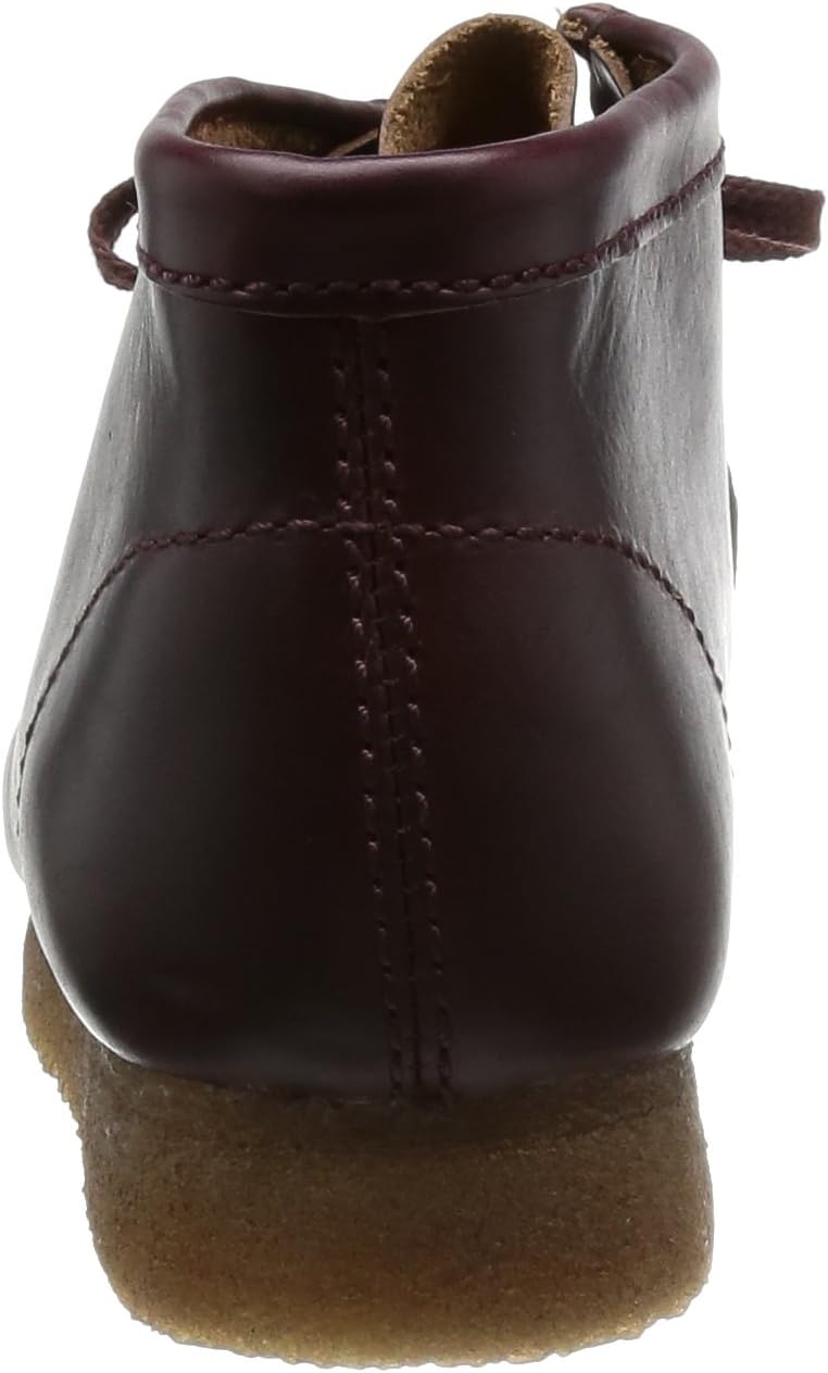 Мужские кожаные мокасины Clarks на шнуровке, бордовый — фото 3