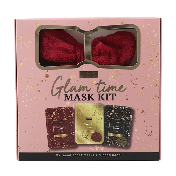 

Маска для лица и эластичная повязка на голову Set Glam Time Sence Beauty, 4 UD