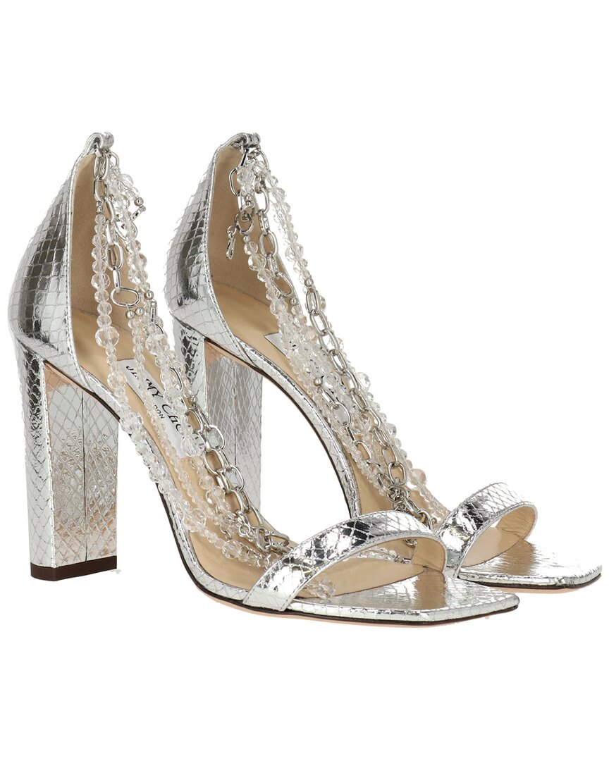 Джимми Чу Нина 100 Кожаные сандалии Jimmy Choo, мультиколор