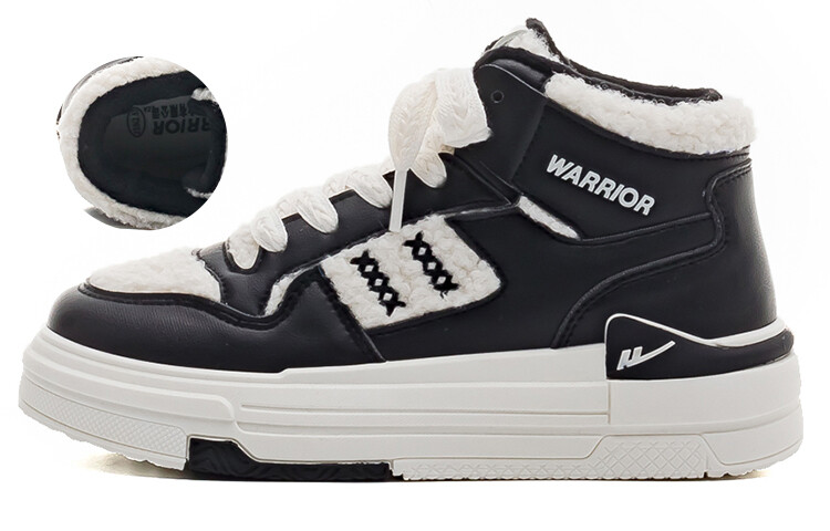 

Кеды, скейтборд обувь женская высокая Warrior, цвет Black/Beige