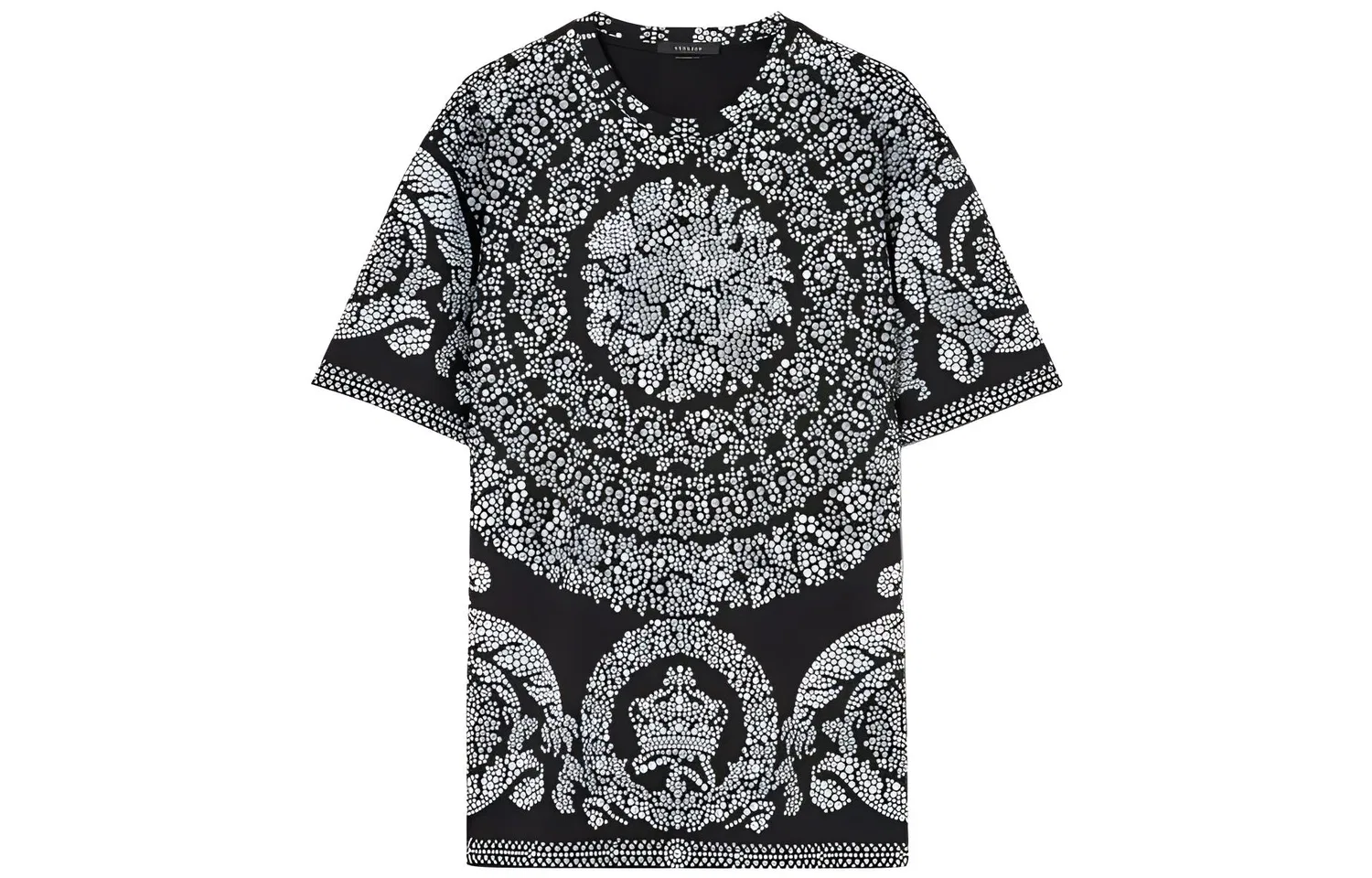 Футболка с принтом Barocco из органического хлопка Versace Black