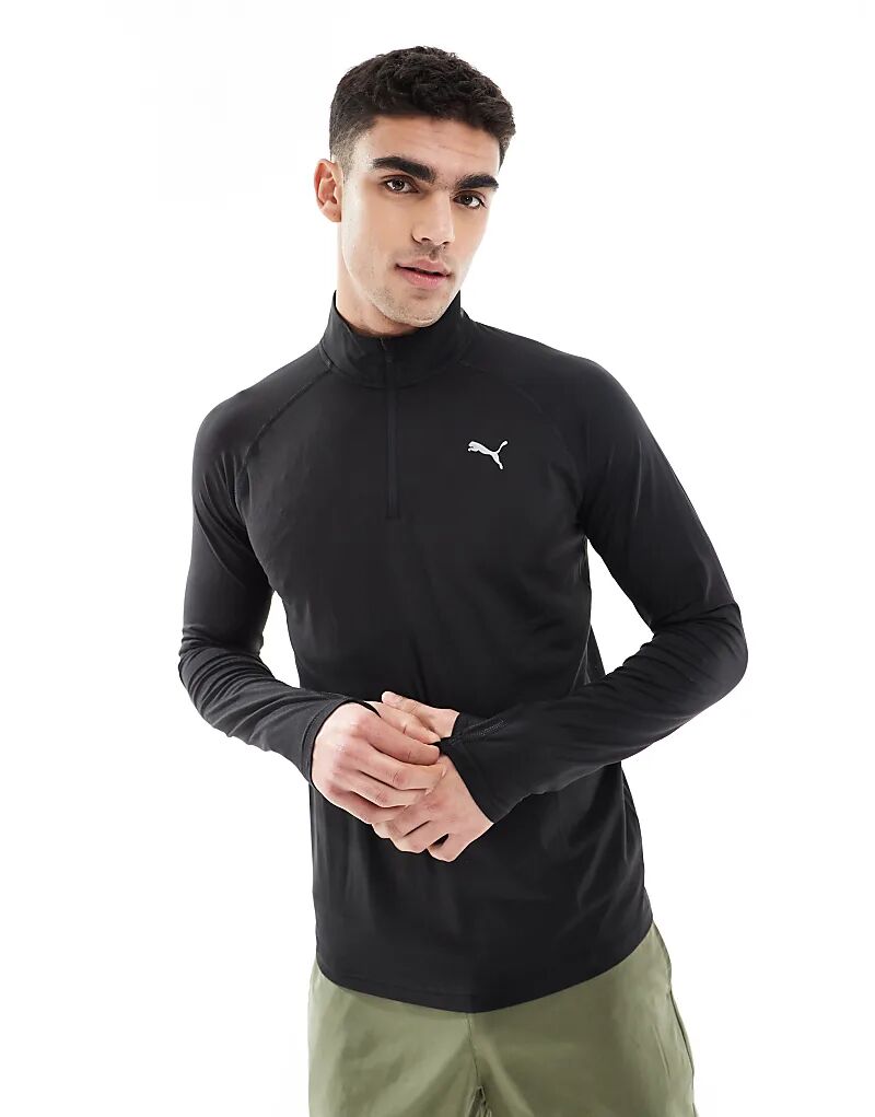 

Беговая майка Puma Velocity Cloudspun с застежкой-молнией 1/4 цвета Puma Black