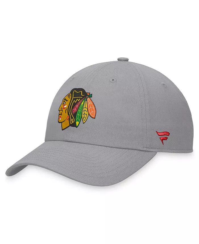 

Мужская серая бейсболка Chicago Blackhawks Extra Time Adjustable Fanatics