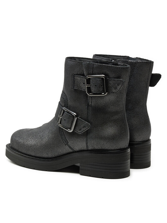 Ботинки женские Clarks Rebelle Buckle высокие с ремешками, серебряный — фото 3