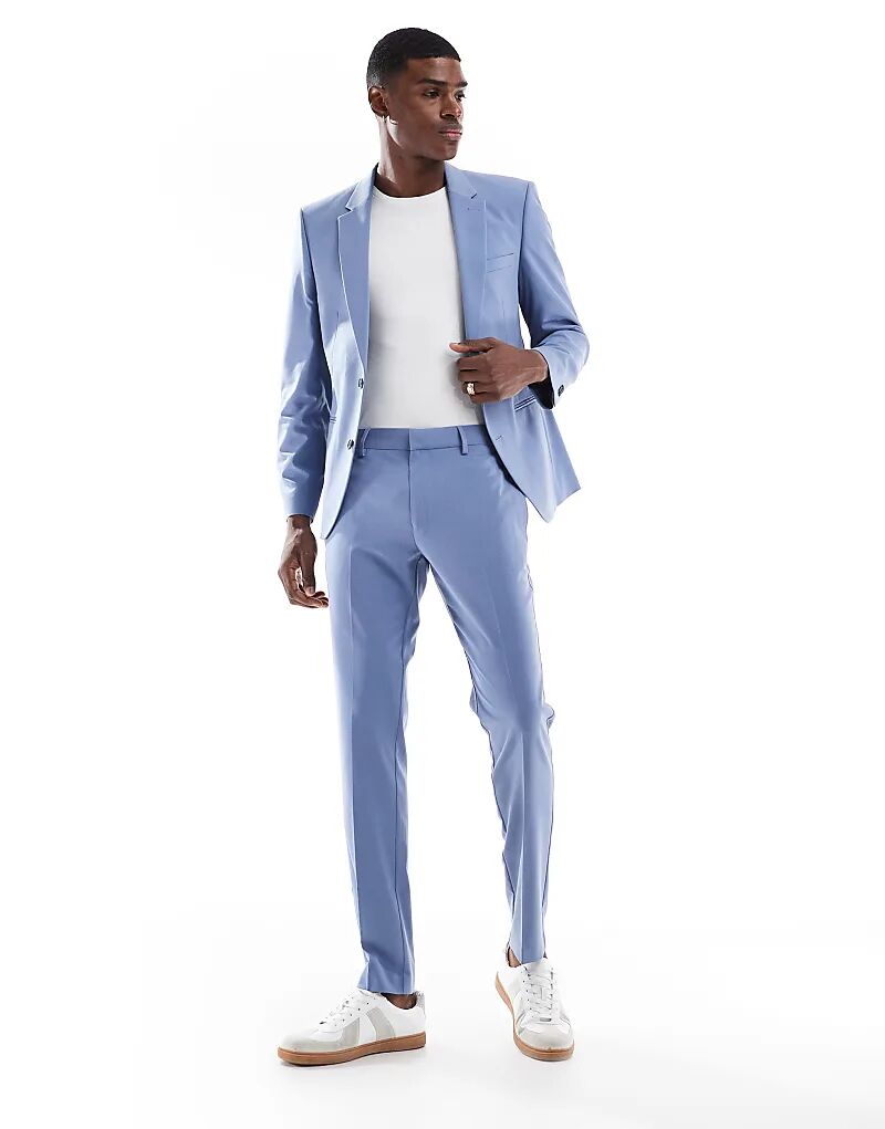 

Узкие брюки ASOS DESIGN синего цвета