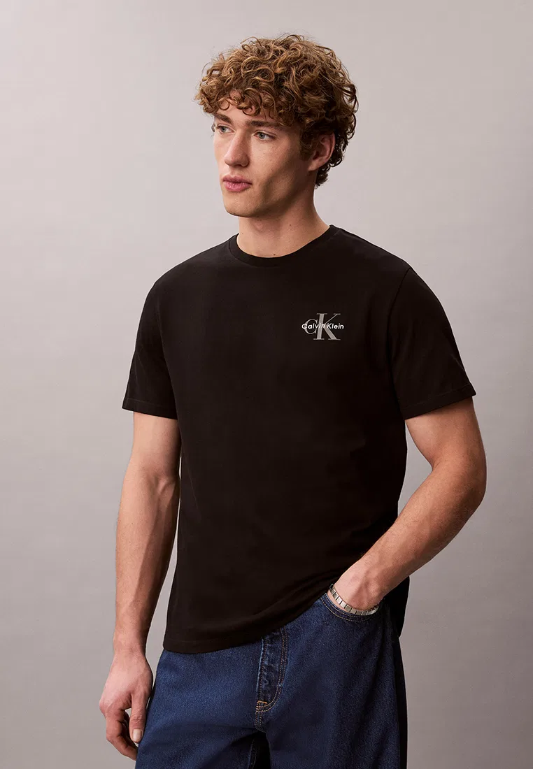Футболка с коротким рукавом, классический крой, Calvin Klein Jeans, черный
