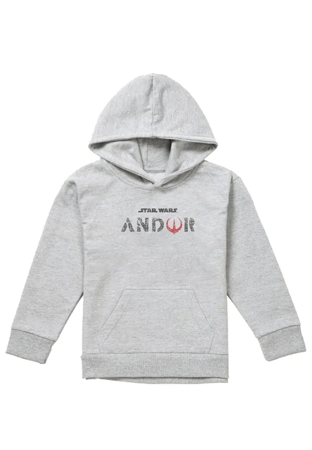 Детский худи Star Wars Andor Logo, хлопок-полиэстер, Disney, серый — фото 4