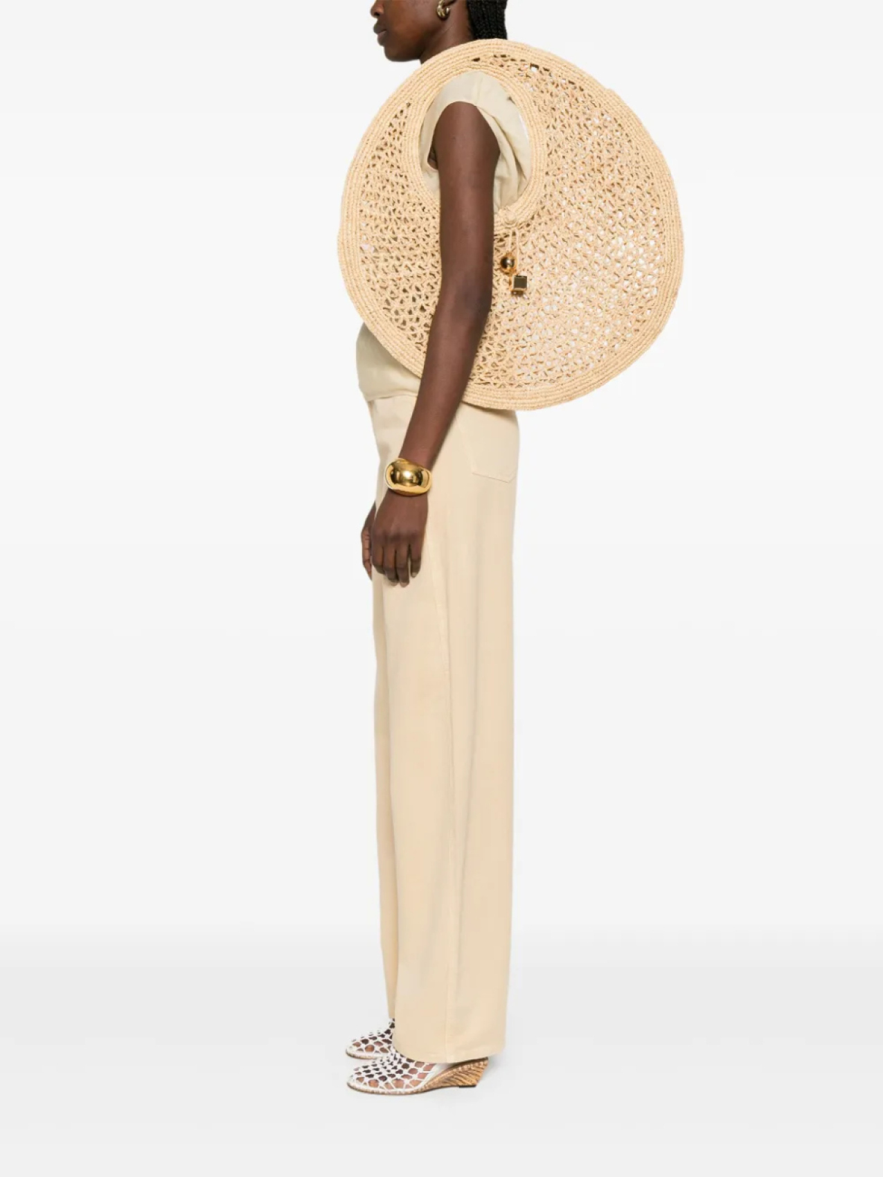 

Пляжная сумка-тоут Le Rond Jacquemus, нейтральный