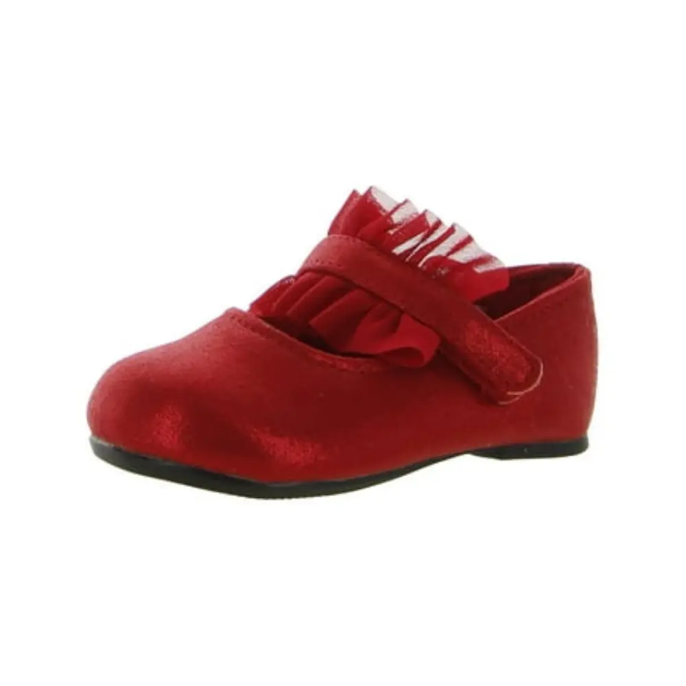 Детские слипоны Baby Deer Flats, красно-белые, с закругленным носком, модель Mary Jane, ZPO3404 — фото 3