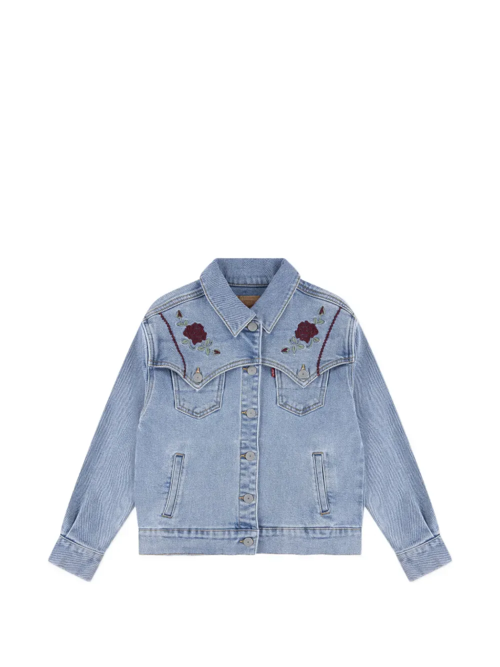 Куртка с цветочной вышивкой Levi's Kids, синий
