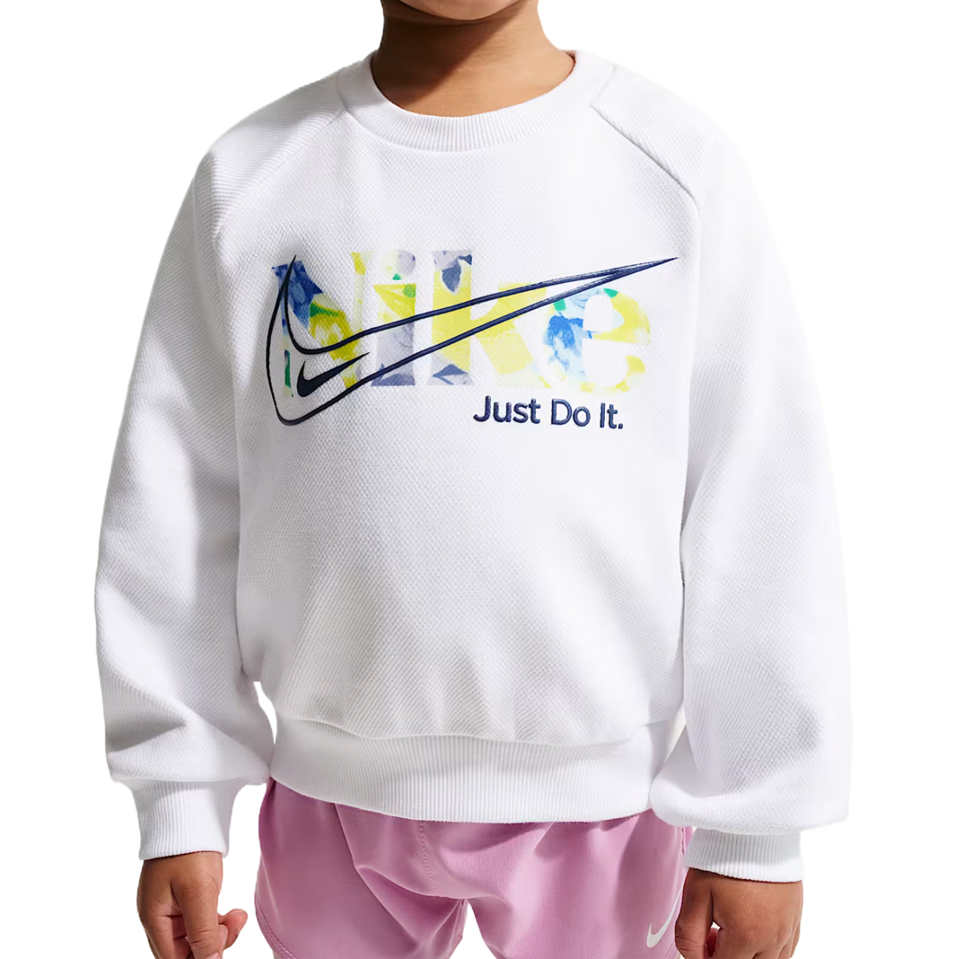 

Детский свитшот с круглым вырезом Moderate Nike, белый/multicolor/черный