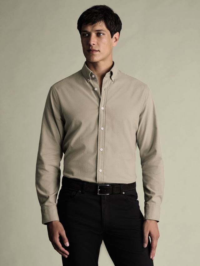 

Хлопковая рубашка с длинными рукавами и воротником Charles Tyrwhitt