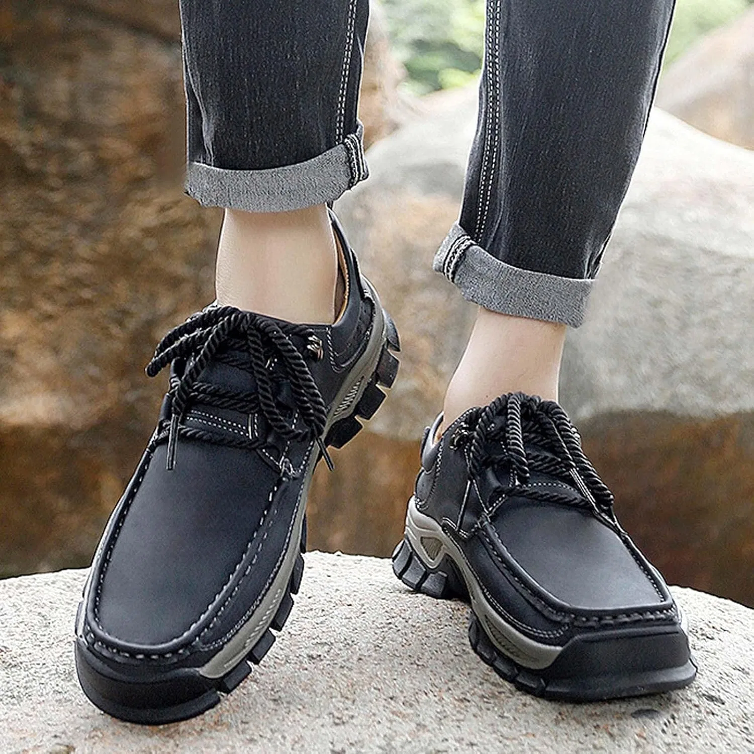 Кроссовки K Schuhe Herren Stilvolle Freizeitschuhe Für Jeden Bequeme Уличные лоферы Schnürstiefel In Großen Größen Schuhe Herren 46 3/4 Кроссовки Jungen 33 Laufschuhe Damen Wasserdicht WVONIF, Schwarz — фото 3