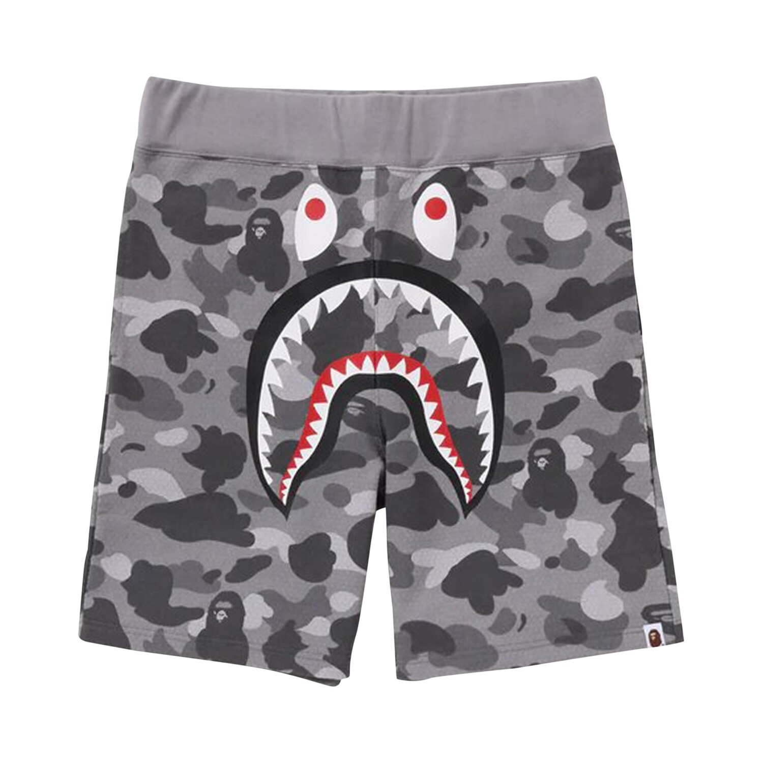 

BAPE Honeycomb Camo Shark Спортивные шорты, серые