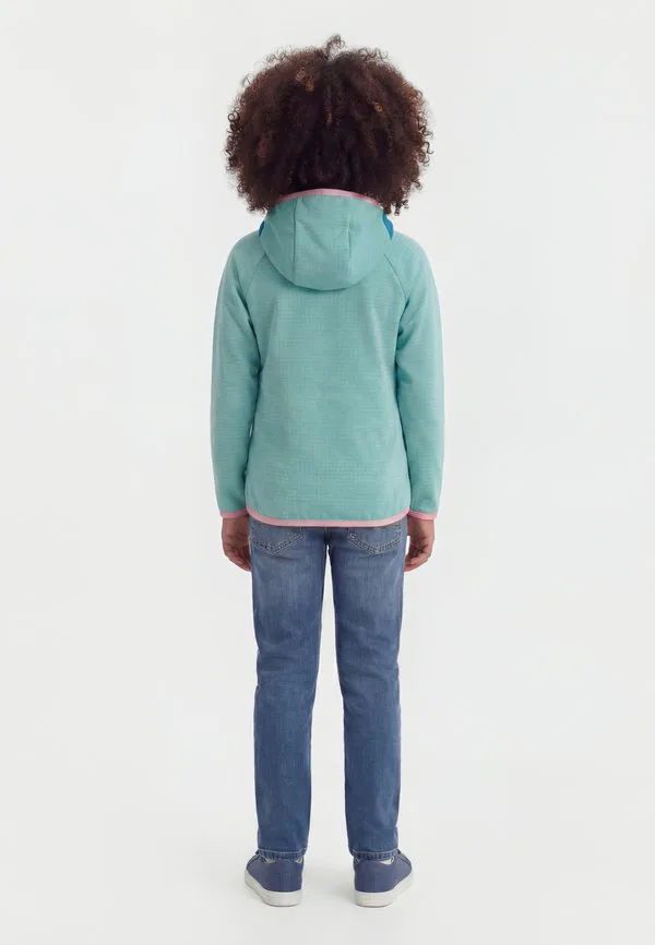 Флисовая куртка унисекс holmedal Trollkids, Aqua Haze/Harbor Blue — фото 2