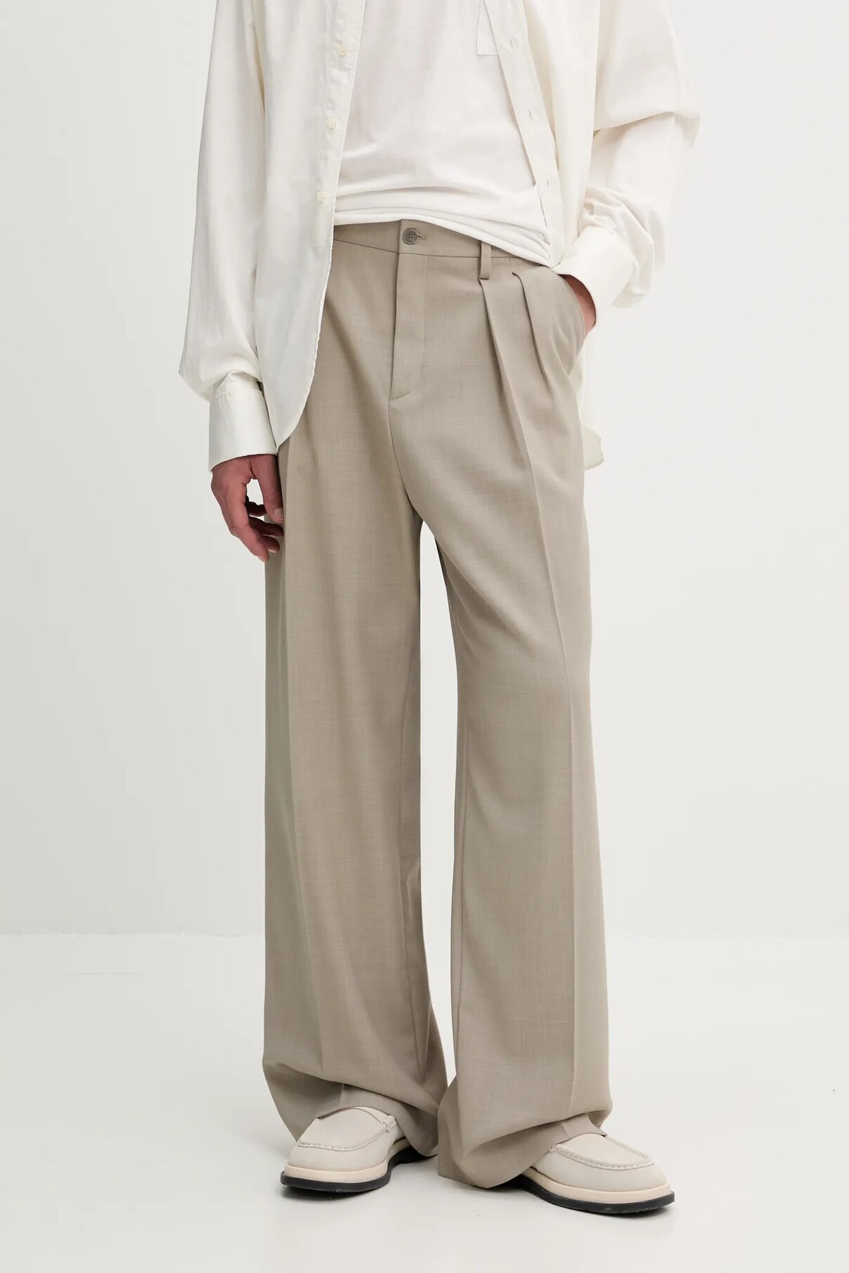 

Брюки из смеси шерсти Filippa K, бежевый