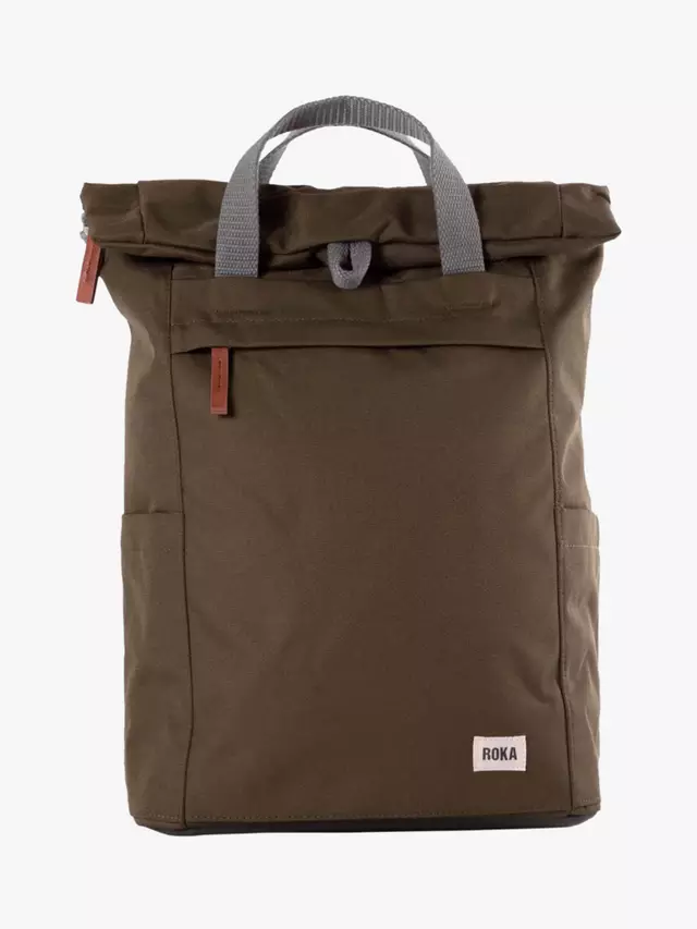 

Рюкзак ROKA London Finchley A Recycled Canvas Rolltop, цвет moss