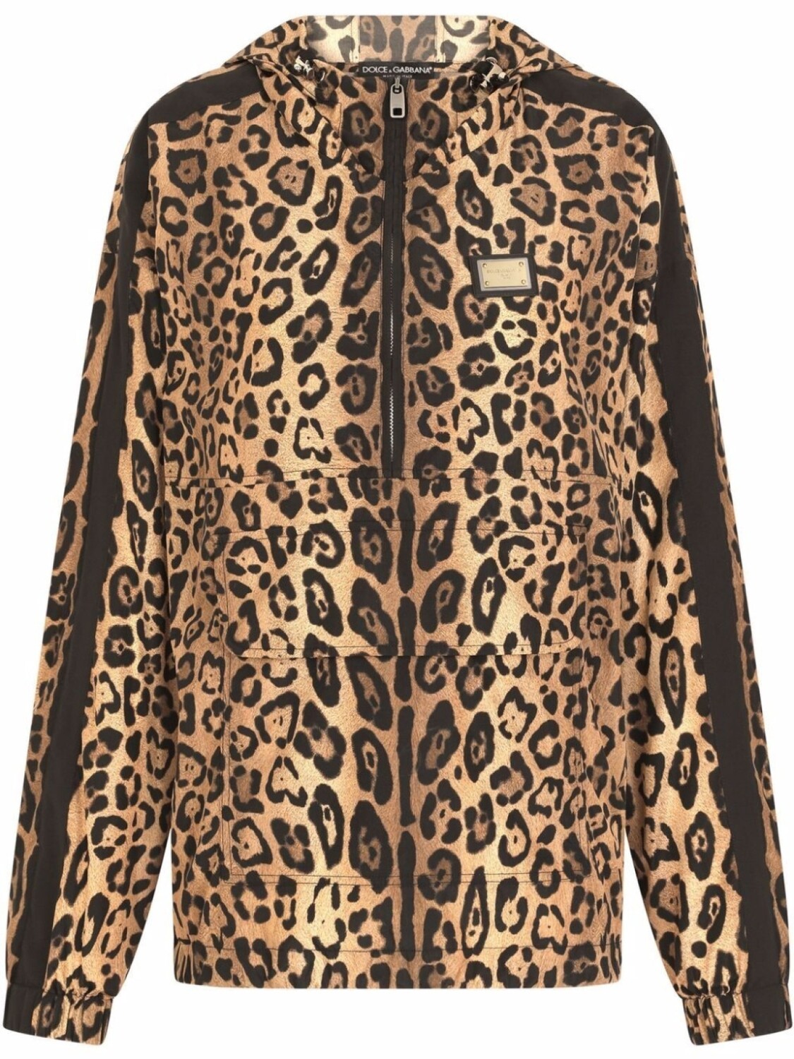 

Dolce & Gabbana куртка с капюшоном и леопардовым принтом, коричневый