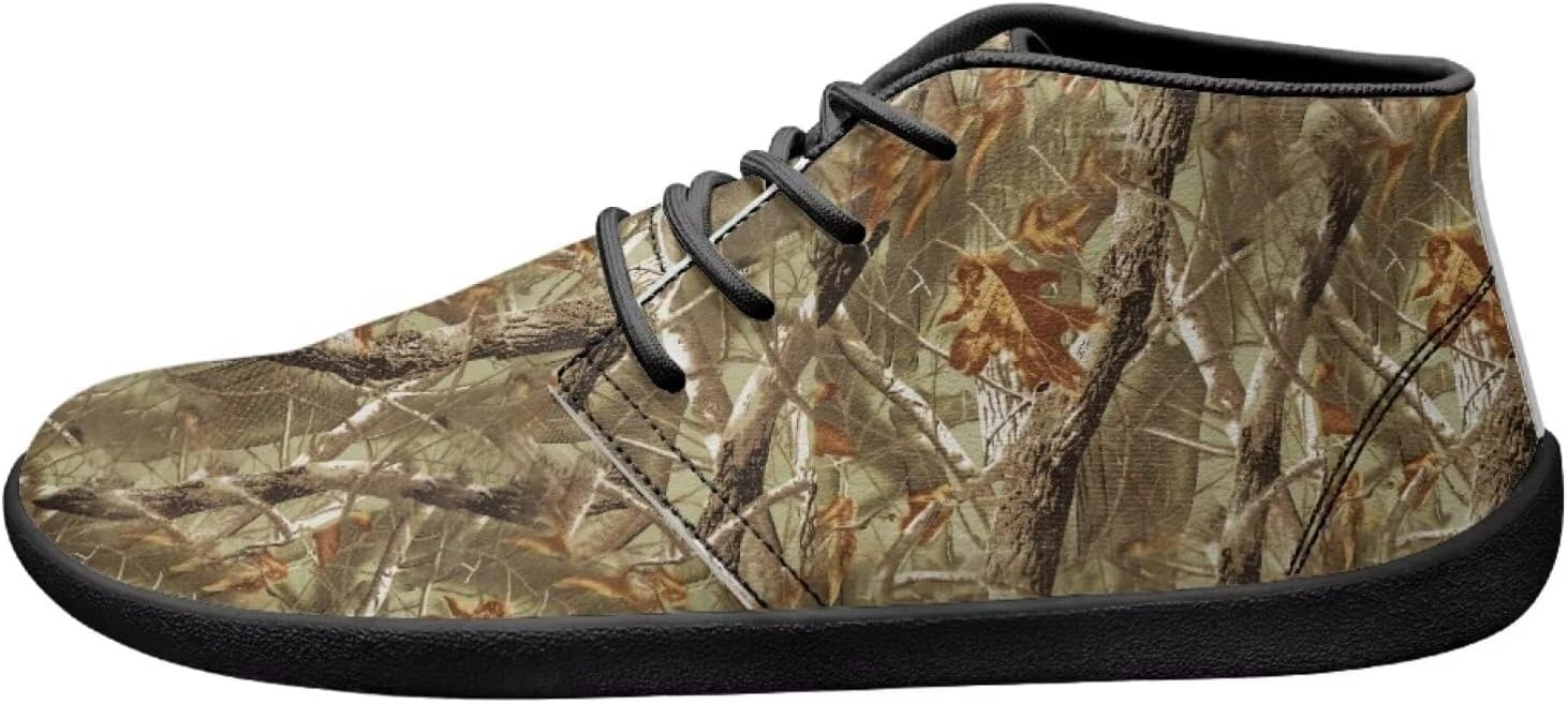 

Мужские босоножки Минималистичные кроссовки для тренинга Широкие прогулочные туфли Обувь с нулевым перепадом для трейлового бега Pointodoor, Camouflage Maple Leaf Print