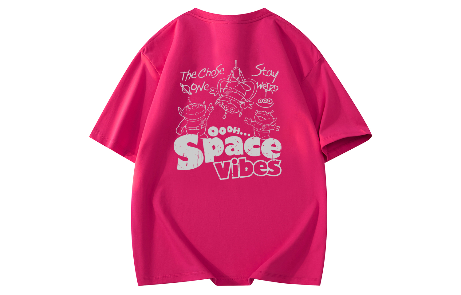 

Футболки унисекс с круглым вырезом, тонкие, плотные Disney, rose красный