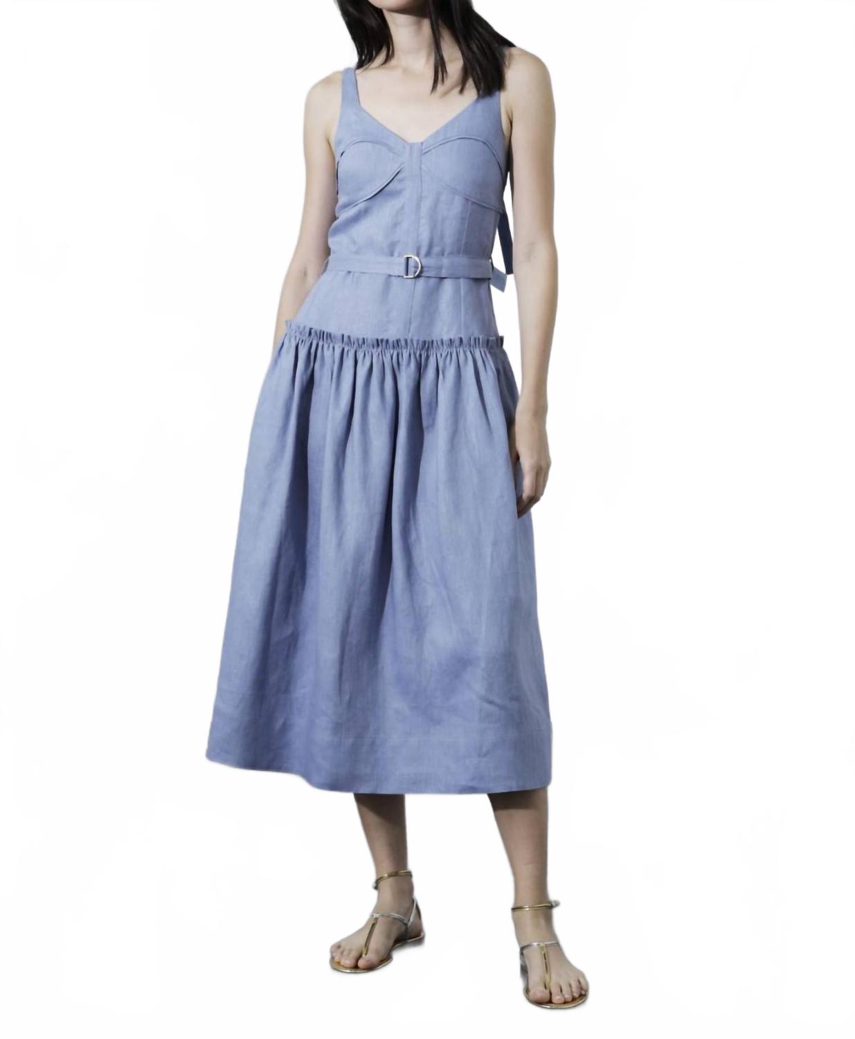 

Стальной серый миди-сарафан без рукавов Karina Grimaldi