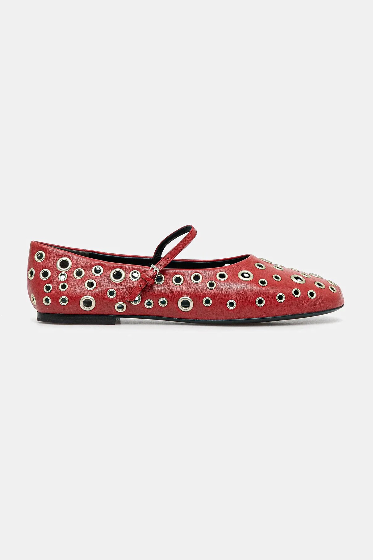 Кожаные балетки Eyelet Mary Jane Tory Burch, бордовый — фото 3