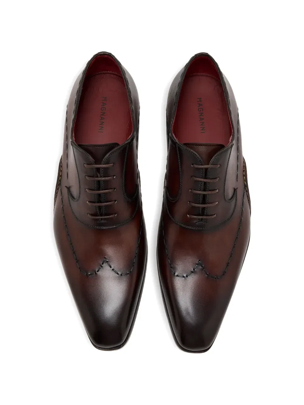 Прошитые оксфордские туфли Magnanni, коричневый — фото 2