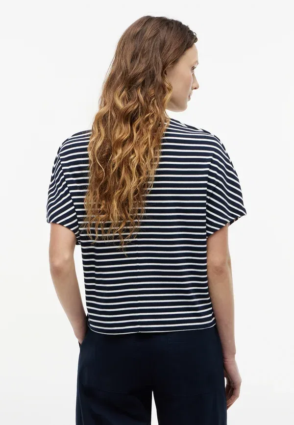 Футболка Tommy Hilfiger Cody batwing tee basic t-shirt, темно-синий / экрю — фото 3