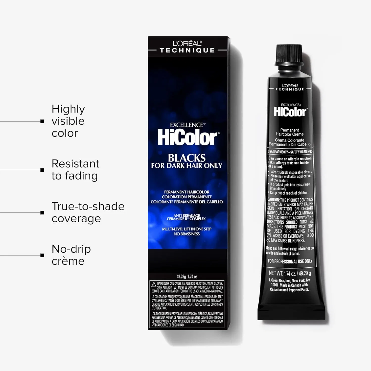Стойкая краска для волос «Excel HICOLOR H22 Black Sapphire» от Loreal L'Oreal Technique — фото 3