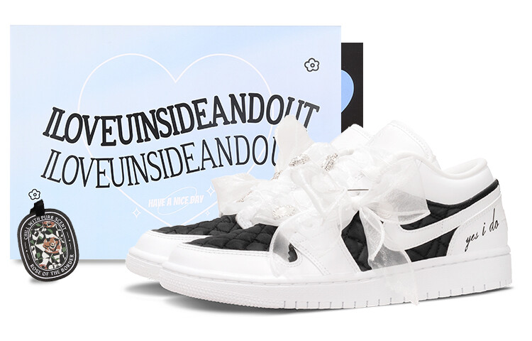 

Кроссовки Air JORDAN 1 Vintage Basketball Shoes Women's Low-Top Black White