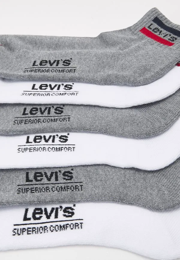 Носки средней высоты, упаковка из 6 пар. Levi'S, White/Grey — фото 4