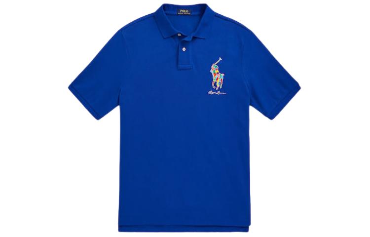 Футболка поло Dodgers Bear Ralph Lauren, синяя — фото 2