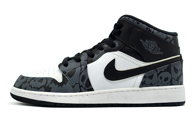 

Кроссовки Air JORDAN 1 Vintage Basketball Shoes Women's Mid-Top Black White Gray