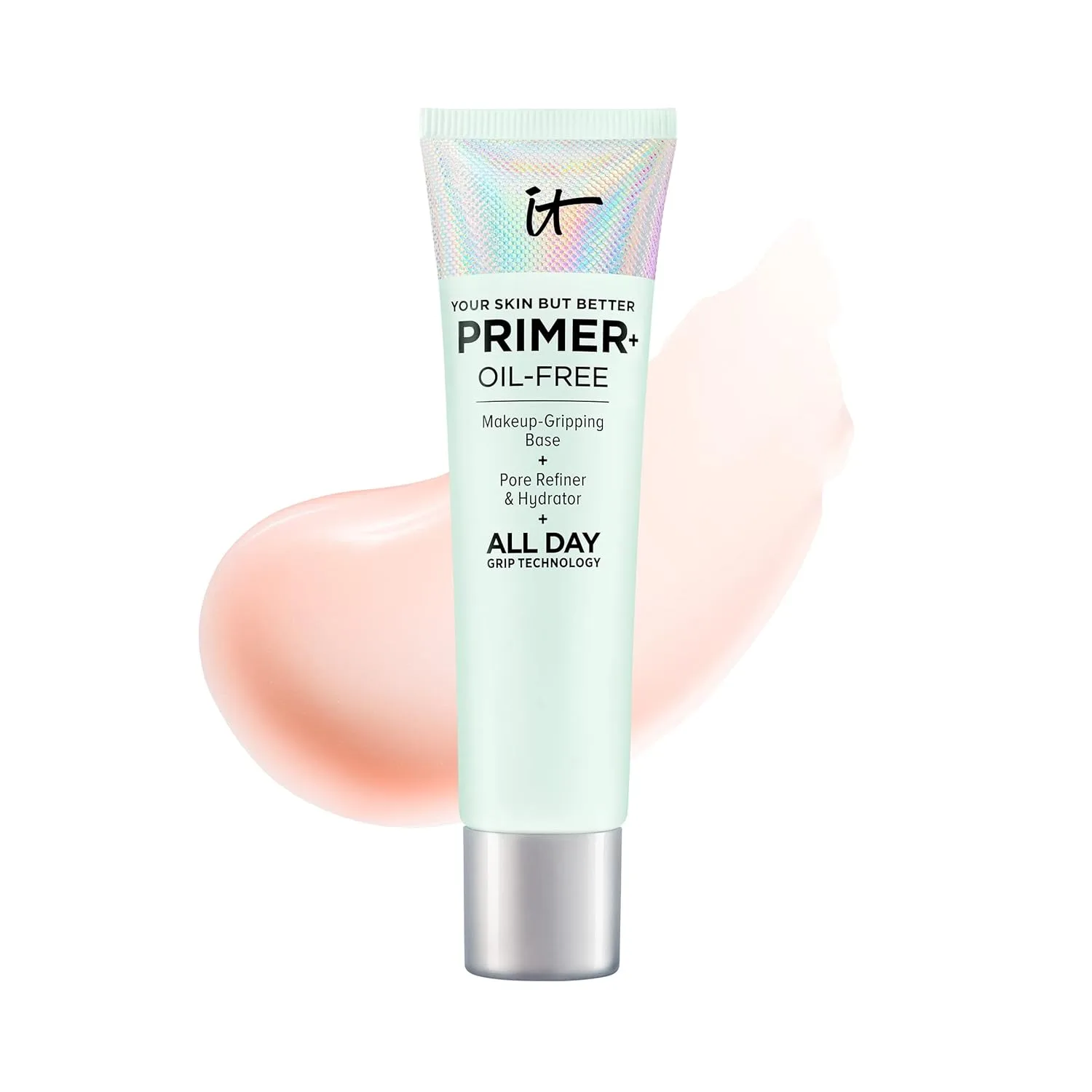 IT Cosmetics Your Skin But Better Makeup Primer+ - продлевает стойкость макияжа, увлажняет кожу, сужает поры - с глицерином, экстрактом коры и имбиря - безмасляная формула - 30 мл — фото 4