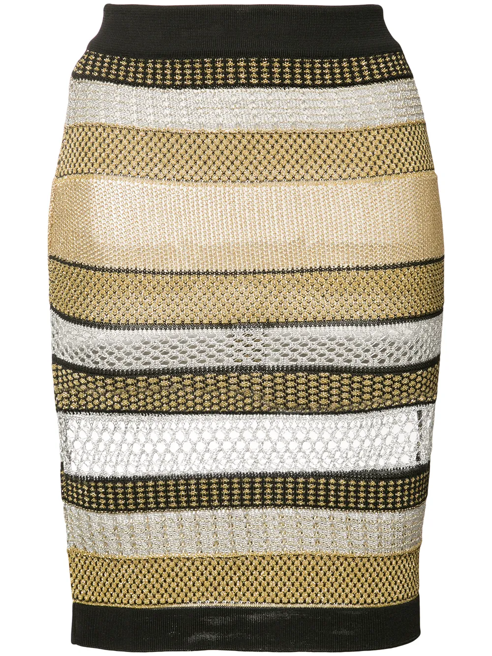

Юбка в полоску BALMAIN, черный