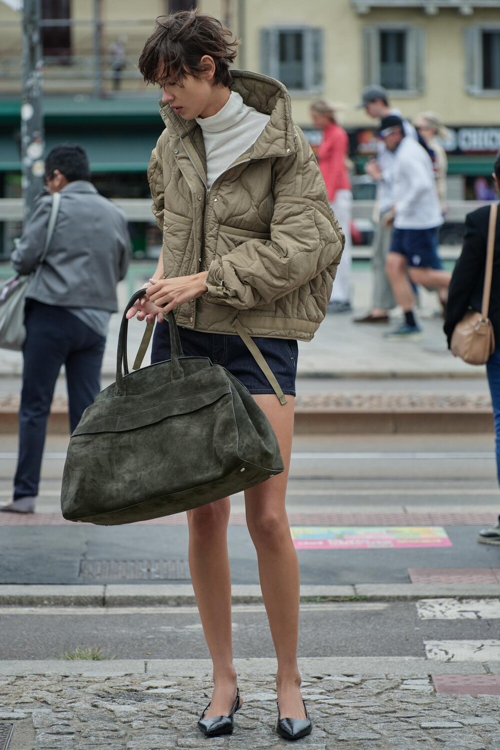 

Водоотталкивающая стеганая куртка коллекция zw ZARA, хаки