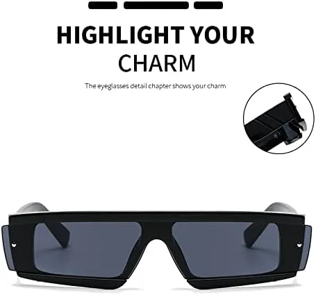 

Модные квадратные солнцезащитные очки 2026 года для женщин и мужчин, летние панк-очки в черной, зеленой и красной оправе, солнцезащитные очки UV400 MTZJH, Black