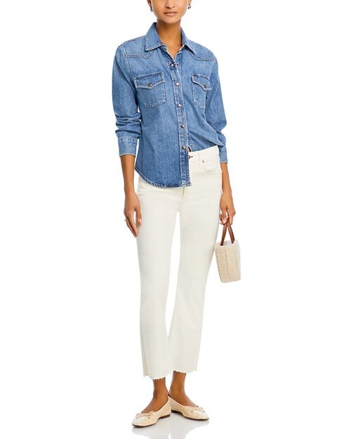 Джинсы Peyton с высокой посадкой до щиколотки цвета экрю rag & bone, цвет Ivory/Cream — фото 2