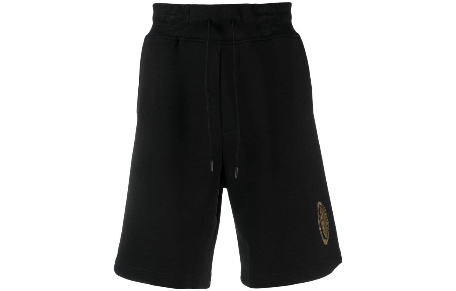 

Шорты с высокой талией и шнурком VERSACE JEANS COUTURE, черный