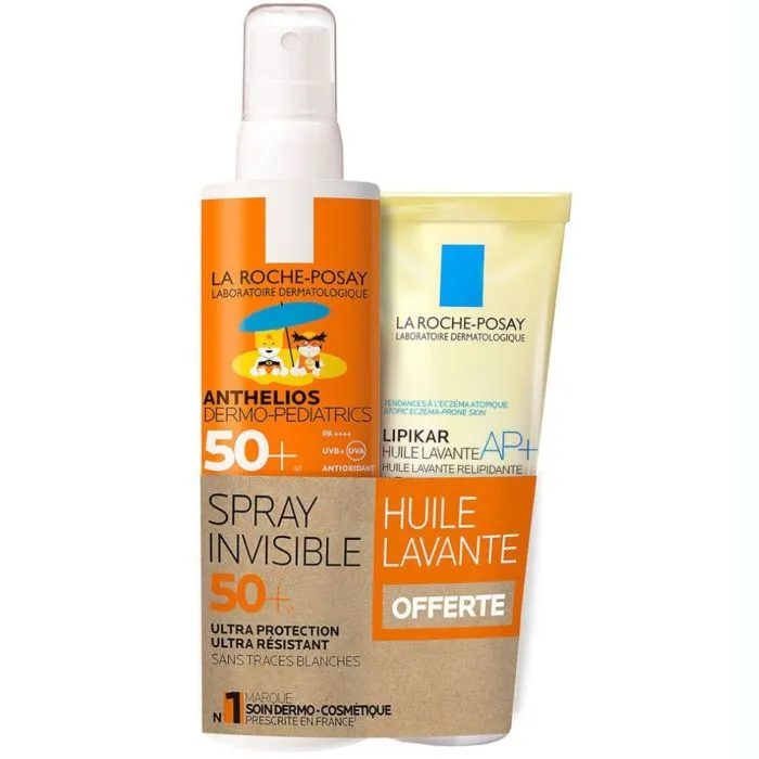 

La Roche Posay Anthelios Spray Spf50+ Uvmune Dermoped 200 мл + масло Липикар 100 мл Солнцезащитное и очищающее средство