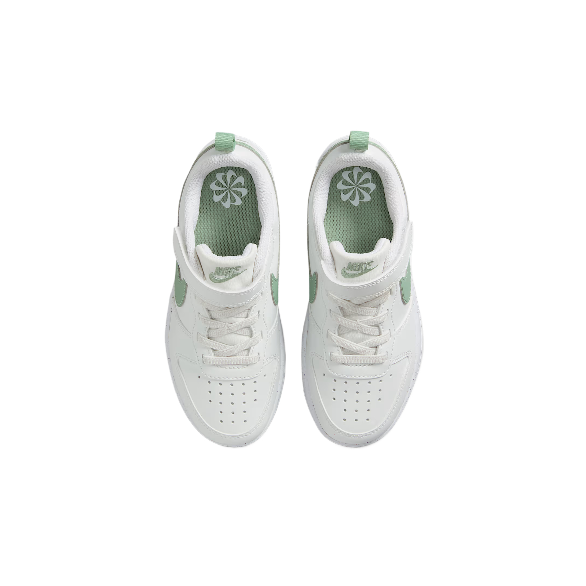 Nike Детские нескользящие низкие кроссовки для скейтбординга белого, серого, зеленого цвета для детей от 3 до 7 лет — фото 4