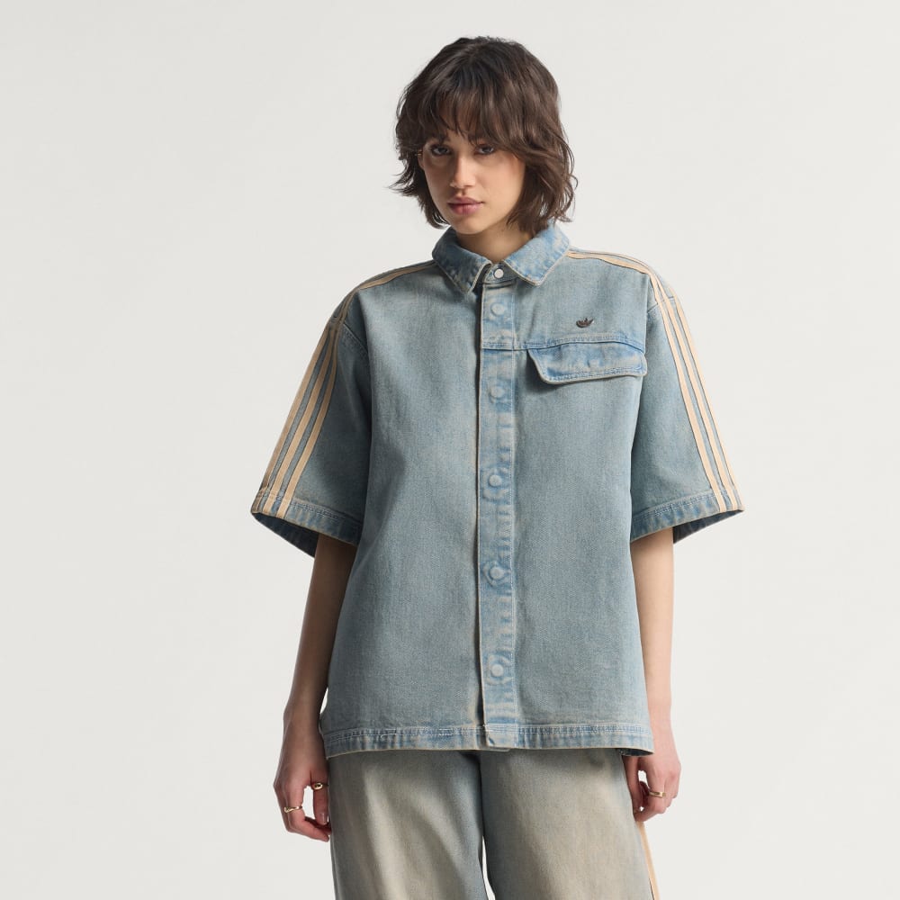 

Футболка Adidas Premium Essentials Denim Shirt Shortsleeve, цвет Indigo Denim