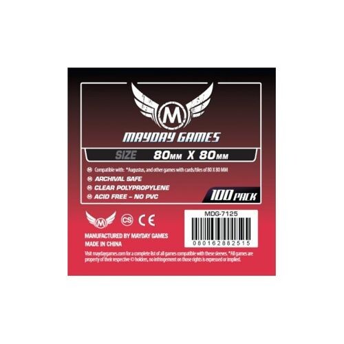 

Чехол для карточек 100 Mayday Clear Square Card Sleeves 80Mm X 80Mm Mayday Games