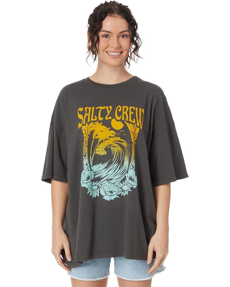 

Футболка Salty Crew Big Wave Cover Up Tee, угольный