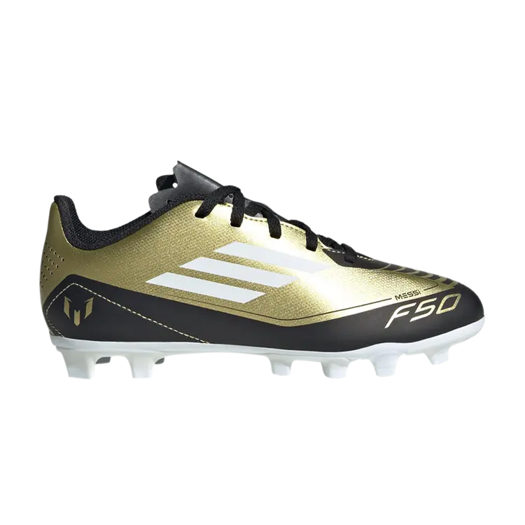 

Кроссовки Messi Adizero F50 Club FxG K, цвет Triunfo Dorado